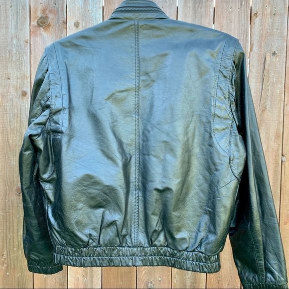 Vintage 70s Wilson’s Leather Bomber Jacket Size 42 - Picture 2 of 8